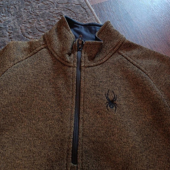 Spyder Men's Half-Zip Outbound Stryke Sweater Jacket - L - Green - Picture 6 of 6